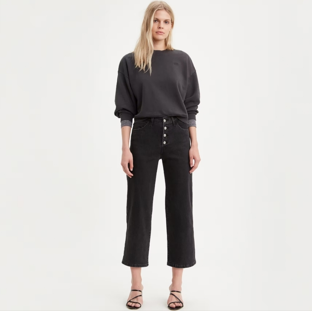 Levi's Charcoal Cropped Women's Jeans